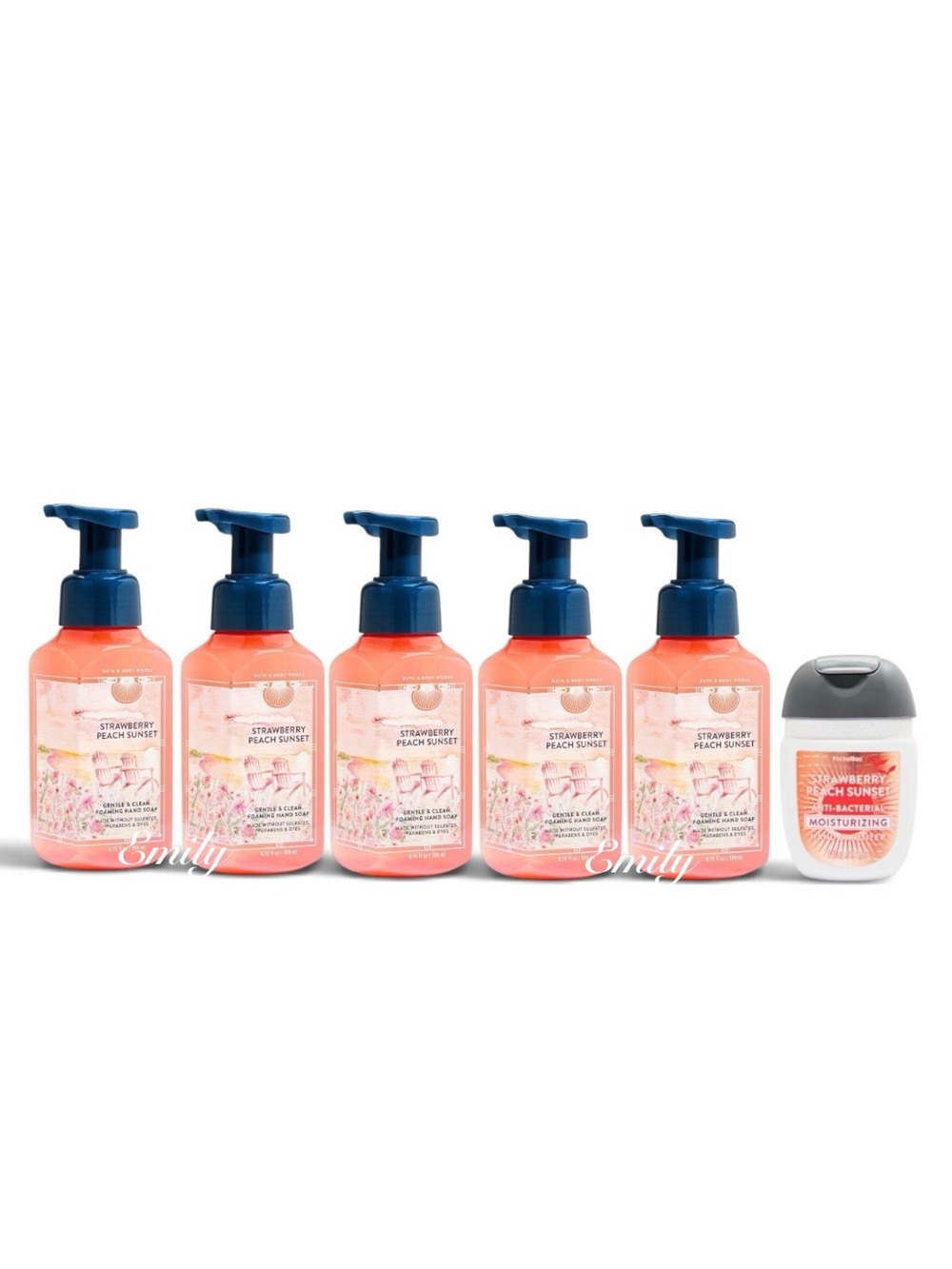 5X Bath & Body Works
STRAWBERRY PEACH SUNSET
Foaming Hand Soap 8.75 fl oz Set